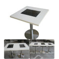 Dining Table Design with White Table Top Table and Chair Sets Restaurant Hot Pot Table